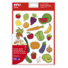 Apli Bolsa de Gomets Tematicos Frutas y Verduras
