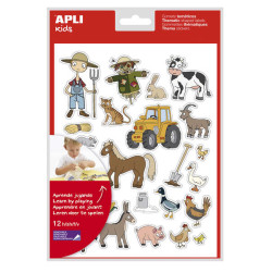 Apli Kids Pack de 276 Gomets Tematicos La Granja