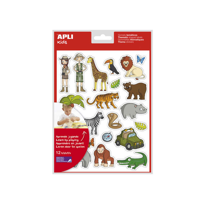 Apli Bolsa de Gomets Tematicos la Selva (5u.)