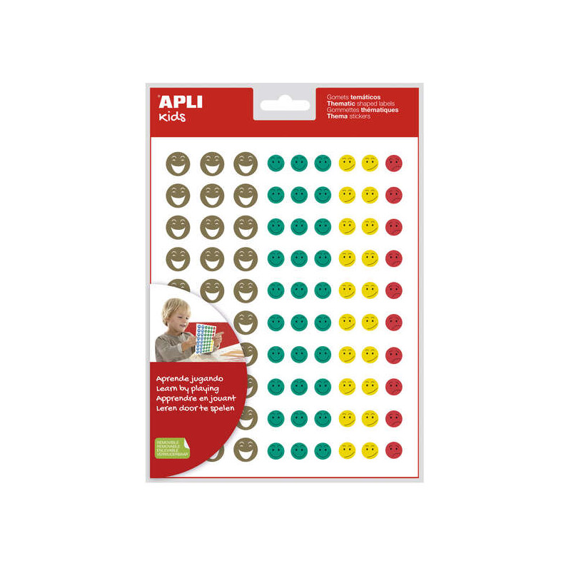 Apli Gomets Cara Feliz Mini (5u.)