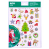Apli Pack con 99 Gomets de Tematica Navideña Varios Ilustraciones Educativas - Adhesivo Removible