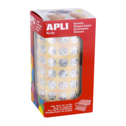 Apli Gomets Redondos Holograficos Plata