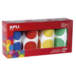 Apli Pack de 4 Rollos de Gomets Redondos Ø 45mm