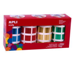 Apli Gomets Cuadrados Metalizados