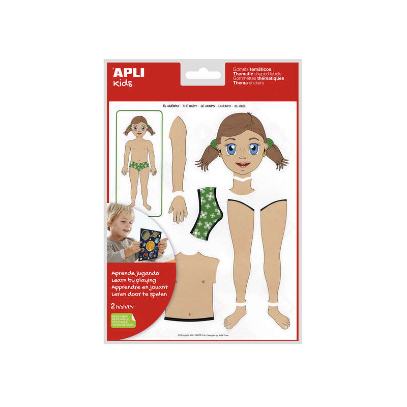 Apli Bolsa de Gomets Tematicos el Cuerpo (5u.)