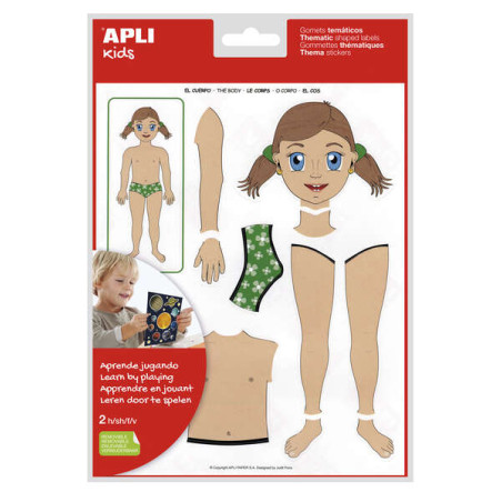Apli Bolsa de Gomets Tematicos el Cuerpo (5u.)