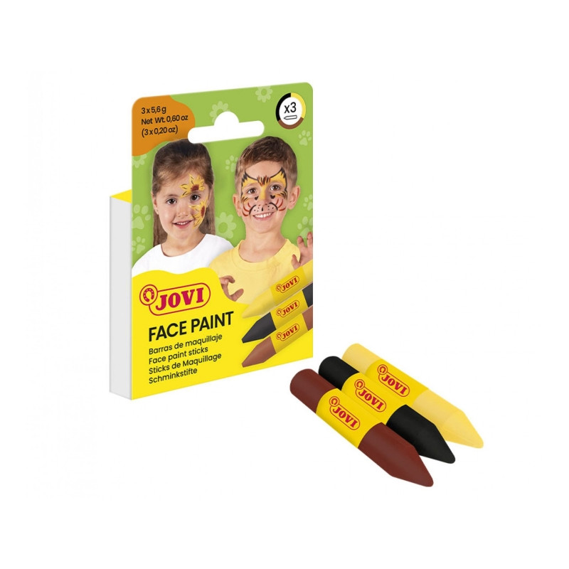 Jovi Face Paint Animal Pack de 3 Barras de Maquillaje