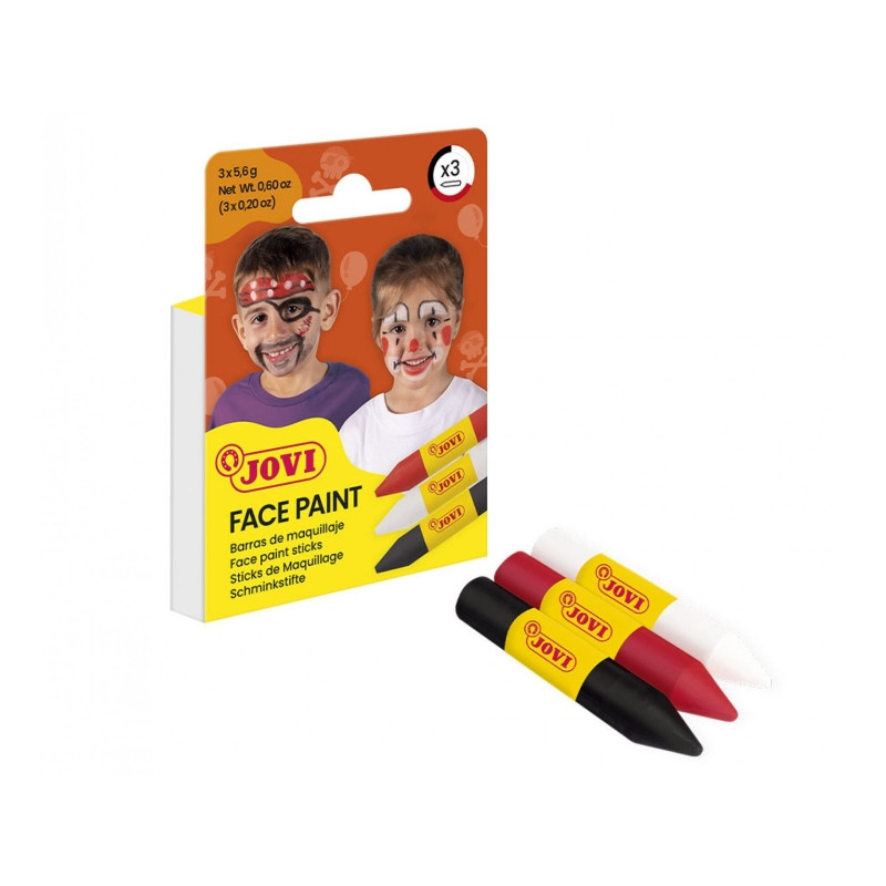 Jovi Face Paint Scary Pack de 3 Barras de Maquillaje