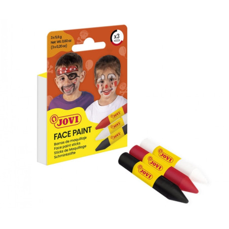 Jovi Face Paint Scary Pack de 3 Barras de Maquillaje