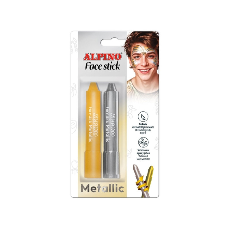 Alpino Fiesta Face Stick Pack con 2 Barritas de Pintura Facial
