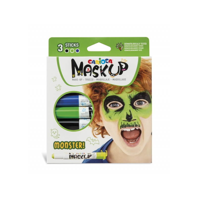Carioca Mask Up Monsters Pack de 3 Colores para la Piel en Barra