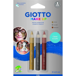 Giotto Make Up Metallic Pack con 3 Lapices Cosmeticos
