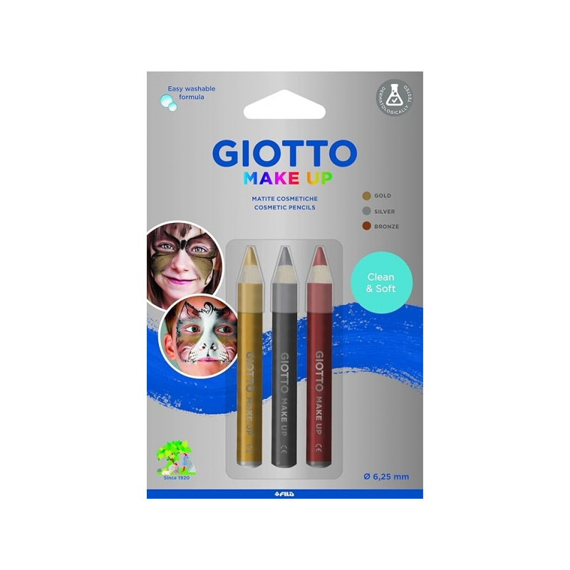 Giotto Make Up Metallic Pack con 3 Lapices Cosmeticos
