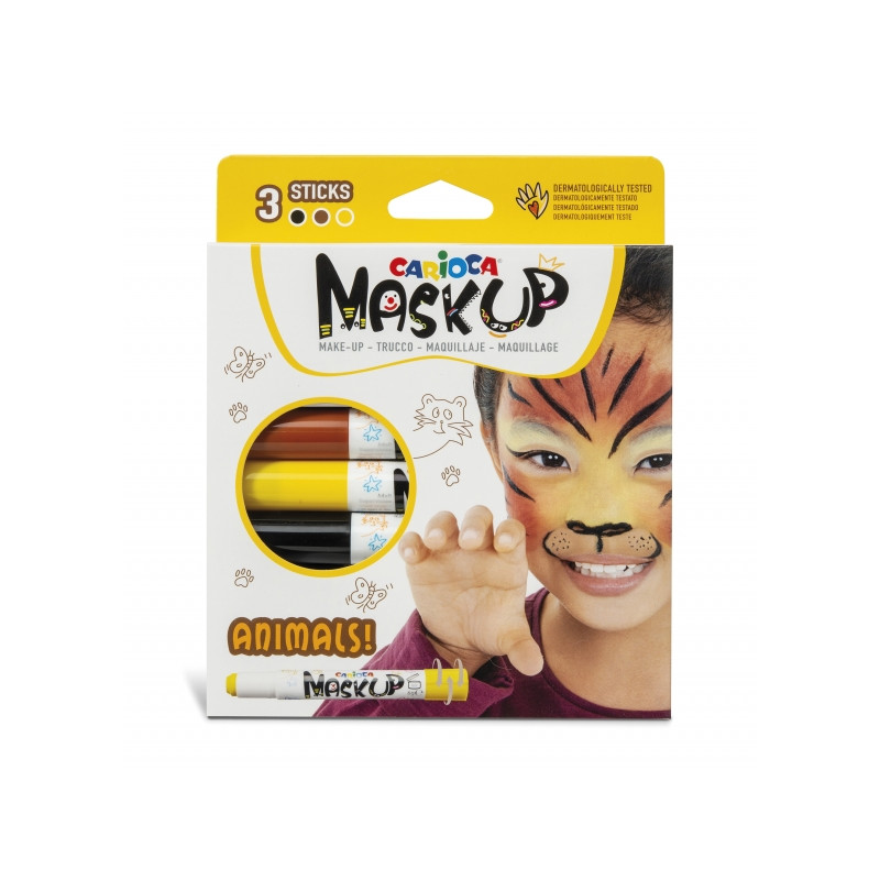 Carioca Mask Up Animals Pack de 3 Colores para la Piel