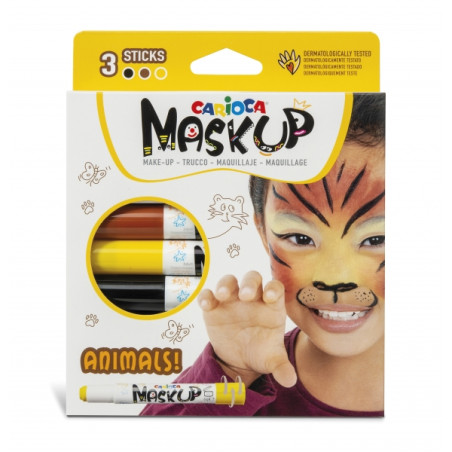 Carioca Mask Up Animals Pack de 3 Colores para la Piel