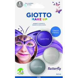 Giotto Make Up Butterfly Pack con 3 Maquillajes Faciales de Tematica Mariposa