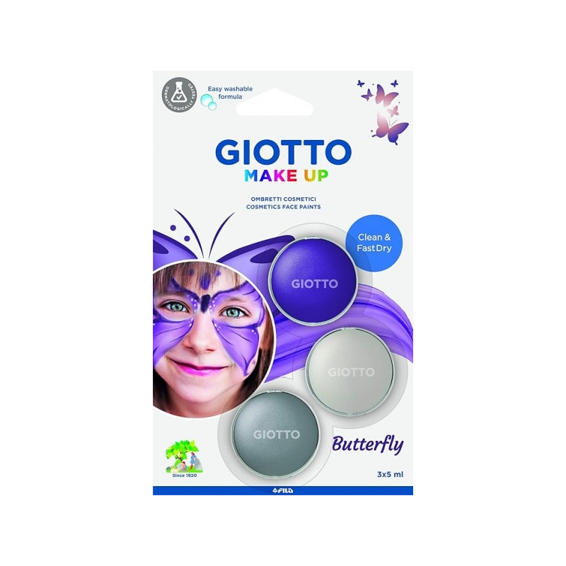 Giotto Make Up Butterfly Pack con 3 Maquillajes Faciales de Tematica Mariposa