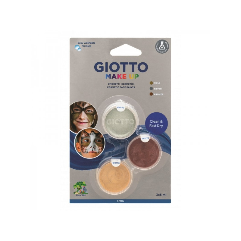 Giotto Make Up Metallic Pack con 3 Maquillajes Faciales
