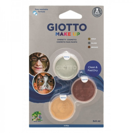 Giotto Make Up Metallic Pack con 3 Maquillajes Faciales