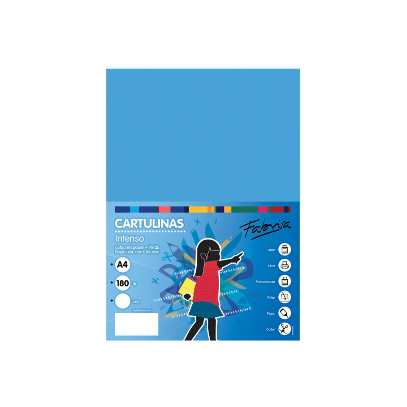 Fabrisa Pack de 50 Cartulinas 180 g/m²