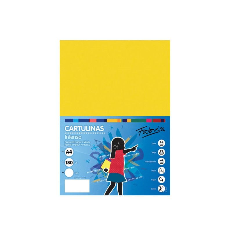 Fabrisa Pack de 50 Cartulinas 180 g/m²