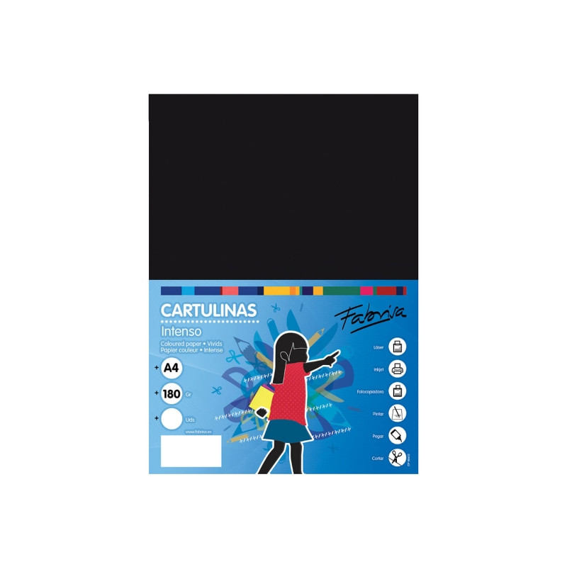 Fabrisa Pack de 50 Cartulinas 180 g/m²