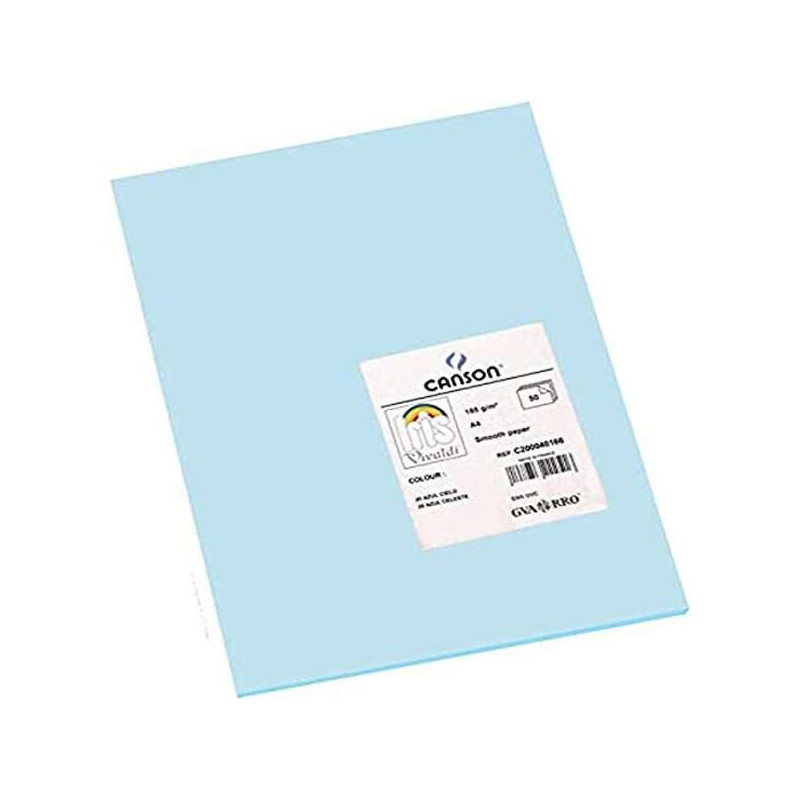 Canson Guarro Pack de 50 Cartulinas Iris A4 de 185g