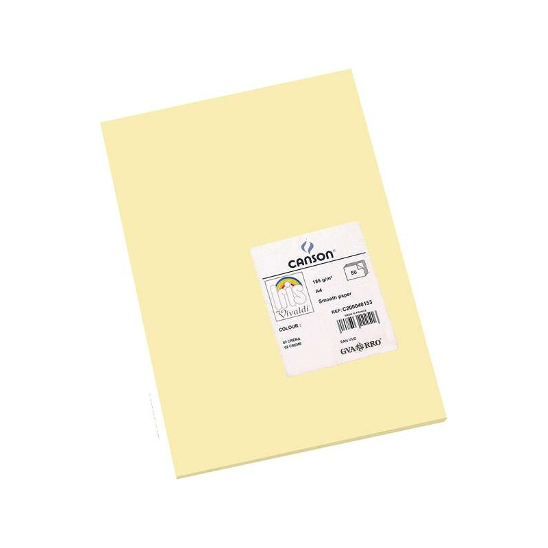 Canson Guarro Pack de 50 Cartulinas Iris A4 de 185g