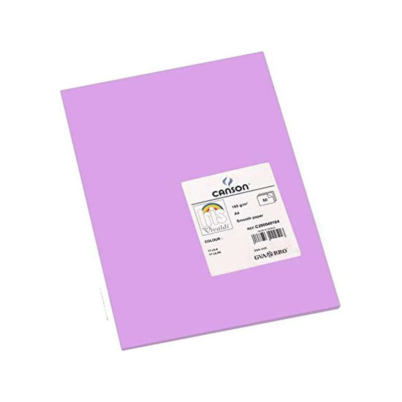 Canson Guarro Pack de 50 Cartulinas Iris A4 de 185g