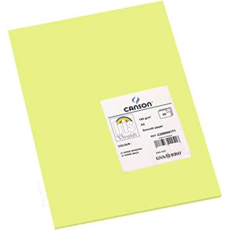 Canson Guarro Pack de 50 Cartulinas Iris A4 de 185g