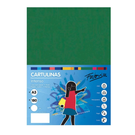 Fabrisa Pack de 25 Cartulinas 180 g/m²