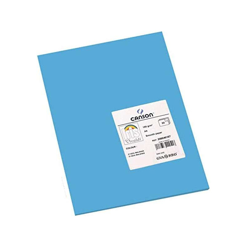 Canson Guarro Pack de 50 Cartulinas Iris A4 de 185g