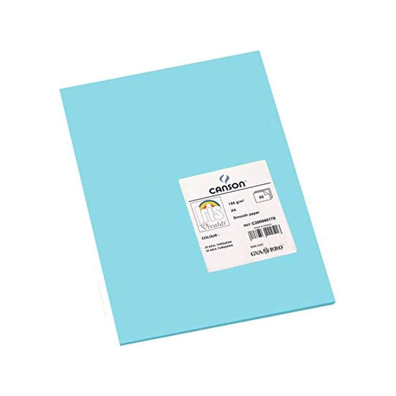 Canson Guarro Pack de 50 Cartulinas Iris A4 de 185g