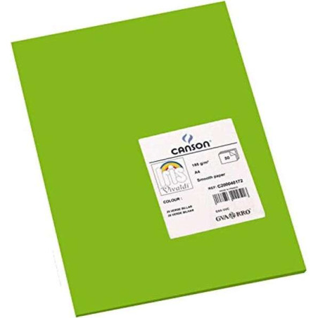 Canson Guarro Pack de 50 Cartulinas Iris A4 de 185g