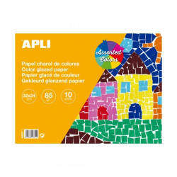 Apli Bloc con 10 Hojas de Papel de Charol 85gr