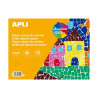 Apli Bloc con 10 Hojas de Papel de Charol 85gr
