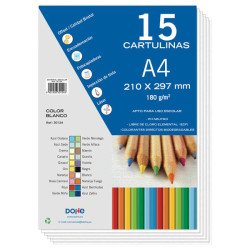 Dohe Pack de 15 Cartulinas A4