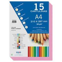 Dohe Pack de 15 Cartulinas A4 de 180gr
