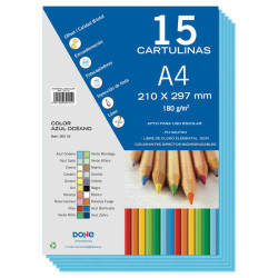 Dohe Pack de 15 Cartulinas A4 de 180gr