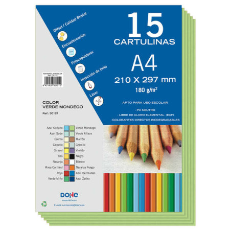 Dohe Cartulinas A4 Verde
