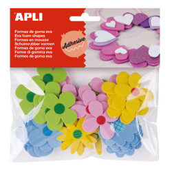 Apli Formas Goma Eva Adhesivas Flores Estampadas 40 U (5u.)