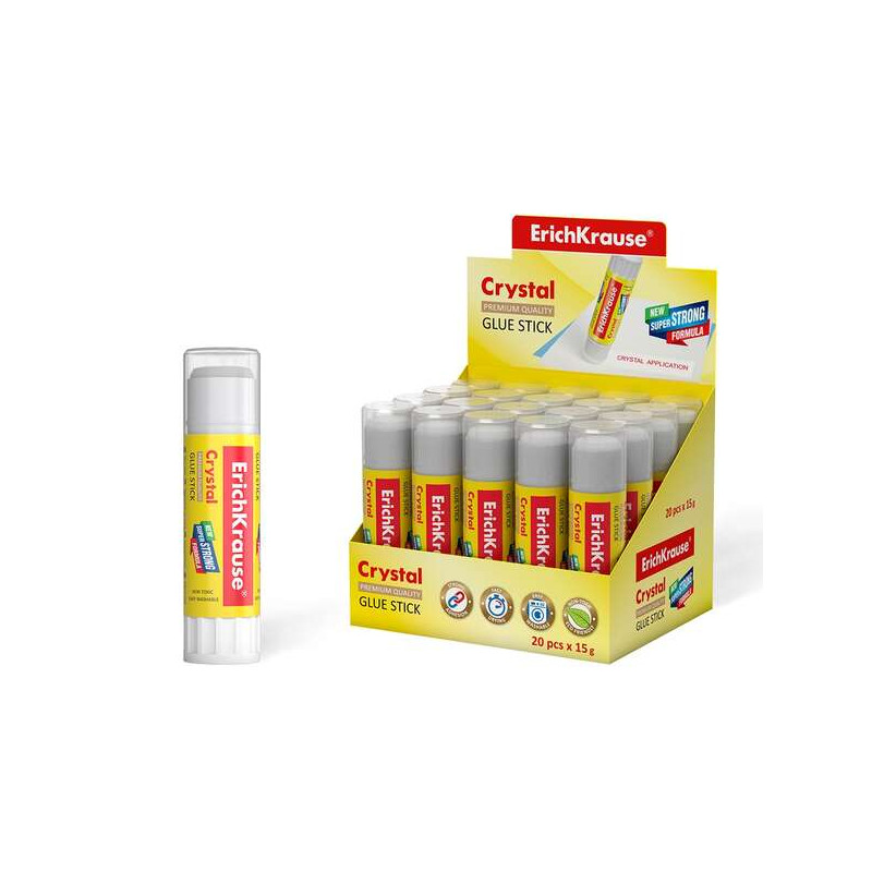 ErichKrause Crystal Pegamento en Barra Super Fuerte 15gr (20u.)