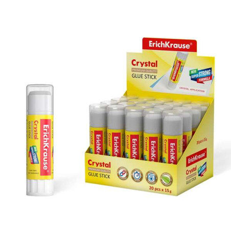 ErichKrause Crystal Pegamento en Barra Super Fuerte 15gr (20u.)