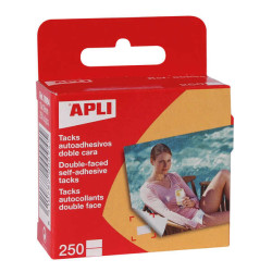 Apli Pack de 250 Tacks Autoadhesivos Doble Cara 10x16mm