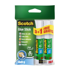 Scotch Pack de 4 Pegamentos en Barra Adhesivo Solido