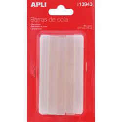Apli Pack de 10 Barras de Adhesivo Termofusible Ø11mmx10cm