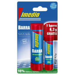 Imedio Pack de 2 Barras de Pegamento de 1x 40grs + 1x 8.2grs