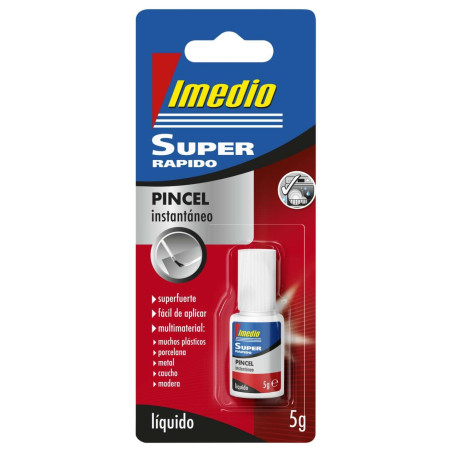 Imedio Super Rapido Bote de Pegamento Instantaneo con Pincel 5gr