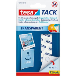 Tesa Tesatack Pack de 72 Puntos Adhesivos de Doble Cara