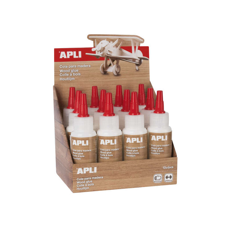 Apli Bote de Cola para Madera 80ml (12u.)